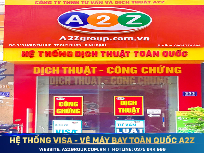 Hệ thống văn phòng visa A2ZGroup