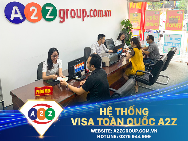 Khách hàng làm thủ tục visa tại hệ thống văn phòng visa a2zgroup